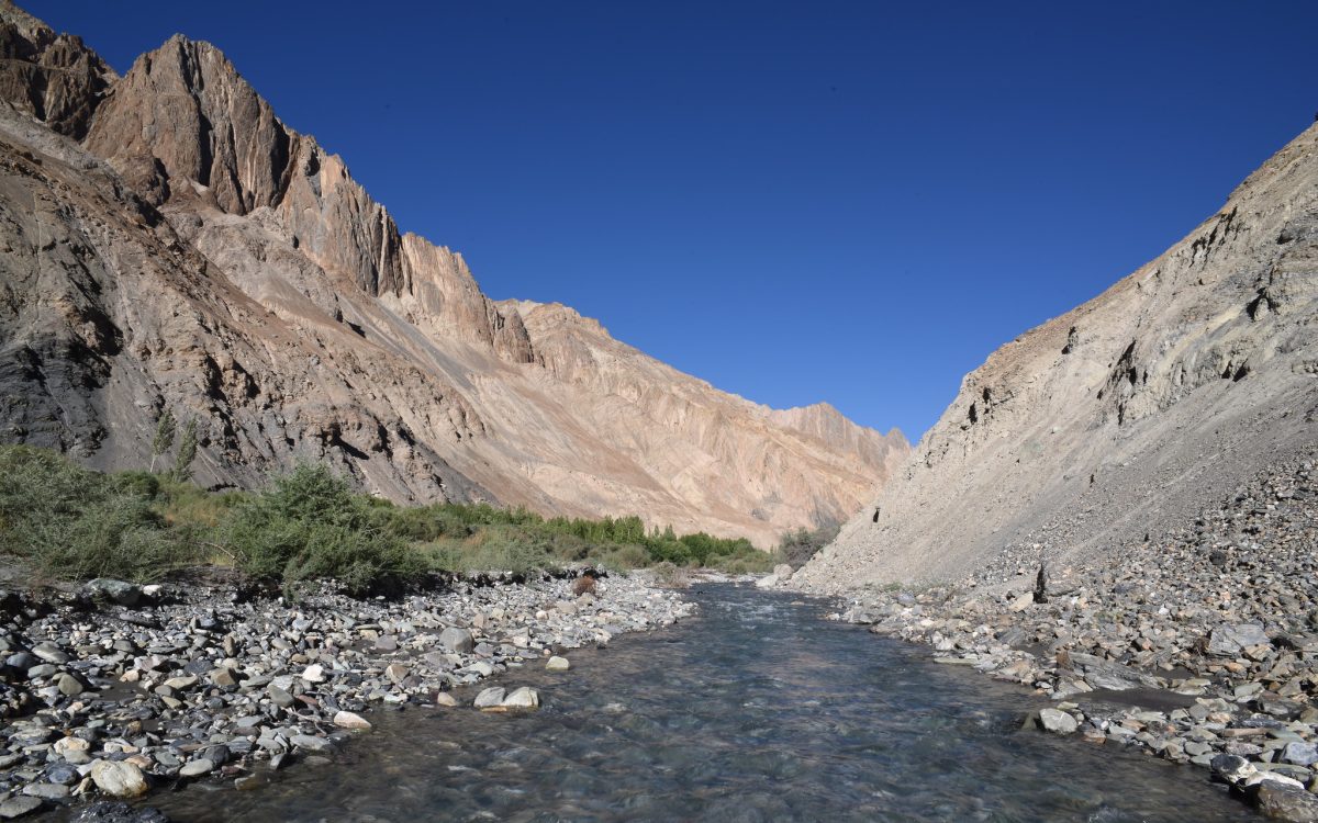 Ladakh is characterized by lofty mountain ranges and valleys with elevation between 9,000 to 25,000 feet. Credit: Chris Hunkeler